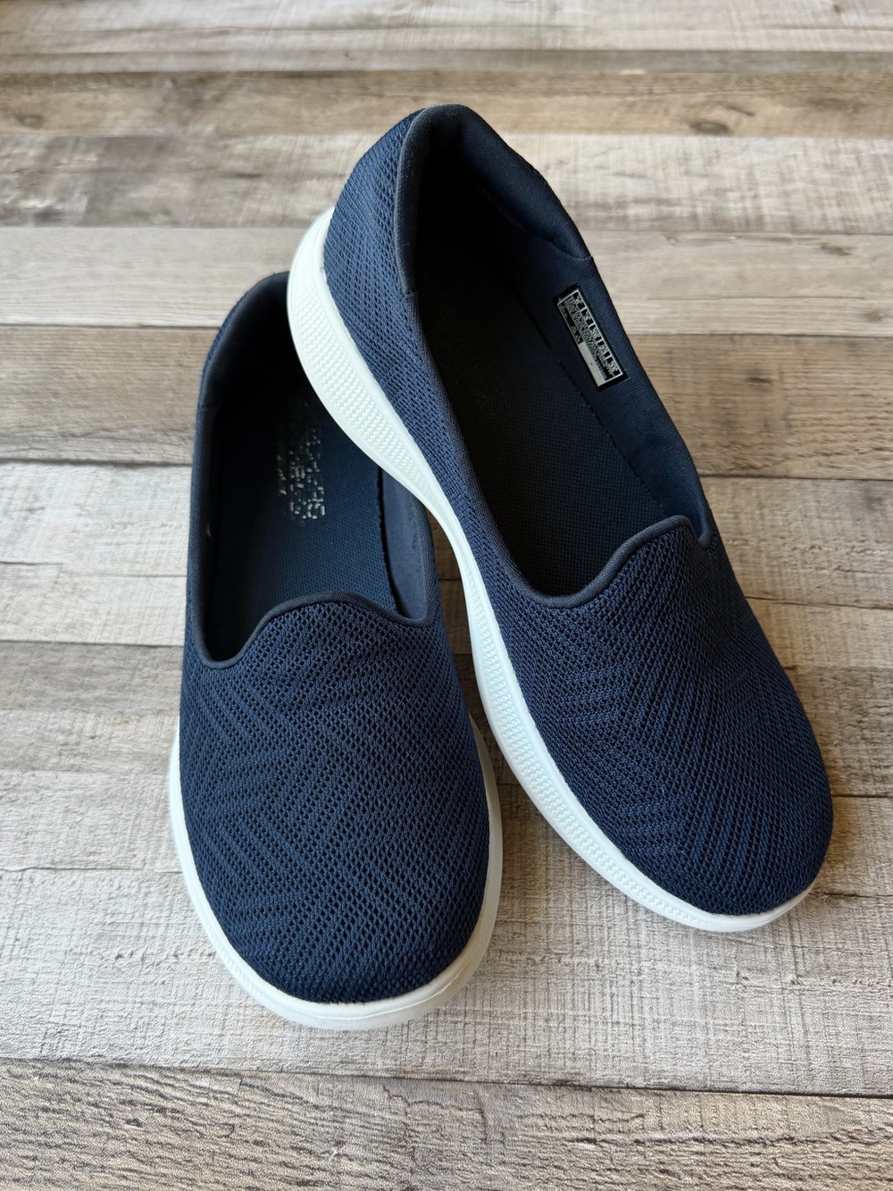 Skechers GOwalk Navy Blue Slip-On Walking Shoes Women's US 6 Lightweight Comfort